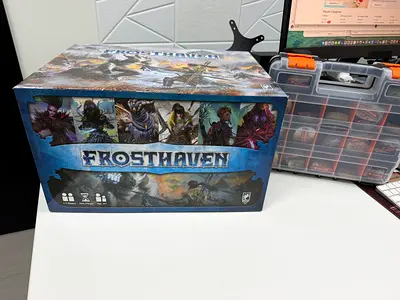 Frosthaven Board Game + Solo Scenarios + Removable Sticker Set – Excellent Condition