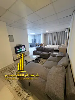 Luxurious studio apartment with a large area. Second occupant, with a separate kitchen and open view