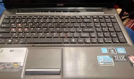 MSI GE620 Laptop — Intel Core i7, (for parts or repair)