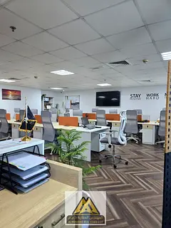 Office for annual rent in Al Rashidiya 2: Falcon Towers, 1,200 sqft, furnished or unfurnished, AED 6