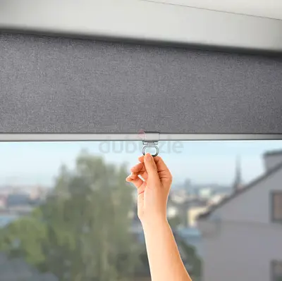 IKEA TRETUR Block-out roller blind, light grey, 120x195 cm