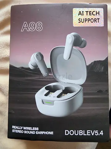 A98 Doublev Bluetooth True Wireless Earbuds with Charging Case (Black)