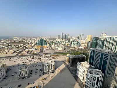 غرفتين وصالة بإطلالة مفتوحة وبلكون مع باركينج مجاني وجيم ومسبح مع غرفة غسيل مساحة كبيرة جدا موقع حيوي متميز قريبة على مخرج دبي