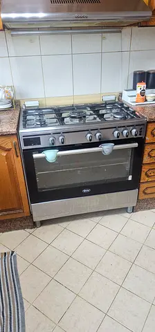 Stainless Steel 5-Burner Gas Range with Oven - Good Working Condition