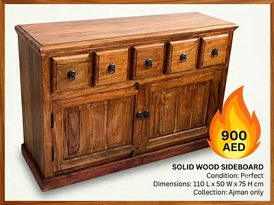 Solid wood sideboard