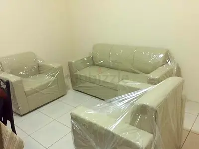 Brand New Light beige 3-piece sofa set (3-seater + 2 armchairs) - excellent condition