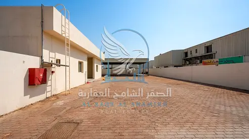 10,000 Sq Ft Industrial Yard for Rent in Sajaa | Main Road | New 2,500 Sq Ft Shed