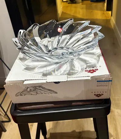 Set Crystal glass decorative bowl - new, unused