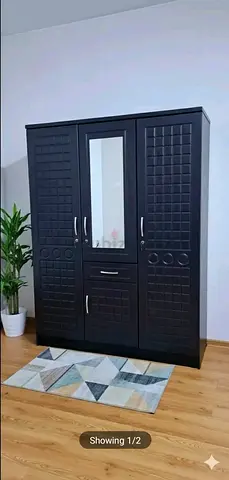 3door cabinet brand new dark brown colour
