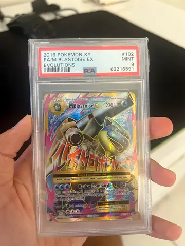 PSA 9 Graded 2016 Pokemon XY Evolutions Mega Blastoise EX Full Art