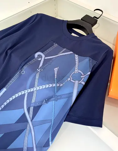 Navy blue Hermes T shirt