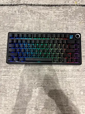 Aula f75 max keyboard with digital screen customizable color and effect from screen