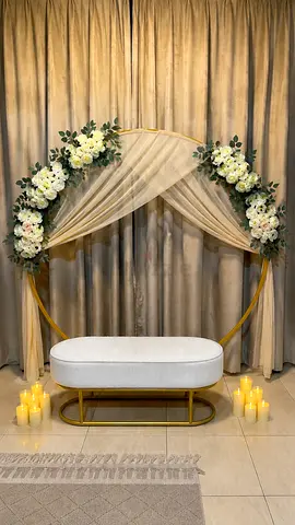 Backdrop decor and stool for rent