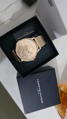 Tommy Hilfiger Rose Gold Women's Watch with Floral Dial - Like New