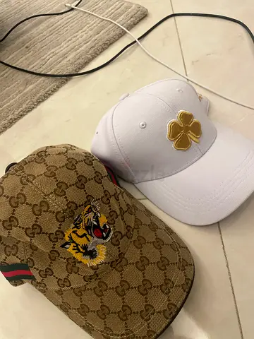 Pair of Baseball Caps - Black Clover and Designer Style live luvky cap and gucci cap