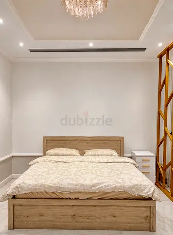 Solid Wood Double Bed Frame with Headboard - Light Oak Finish