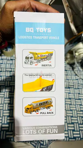 Pull-Back Logistics Transport Toy Truck (Yellow) - Inertia/Pull Back
