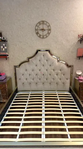 ✨ Luxury King Size Brass Bed Frame + 2 Side Tables