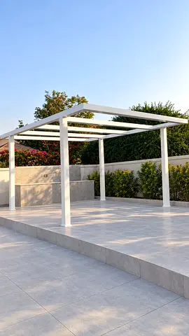 White Outdoor Pergola / Gazebo Frame - Aluminum Structure