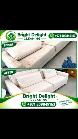 Bright delight cleaning company, we deliver a professional deep shampoo cleaning services of sofa,