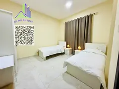 Luxurious and elegant two-bedroom apartment with a living room, fully furnished with brand new, high