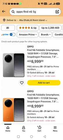 OPPO Find N6 5G Foldable Smartphone - 16GB RAM, 512GB (Gray) - Used/Good