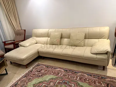 White leather Sofa (Made in South Korea)