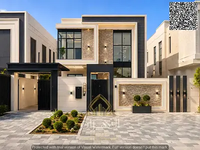 With a down payment starting from 5% and monthly installments starting from AED 5,000 | Own a luxury villa with a pool in Al Yasmin, Ajman | 4 master