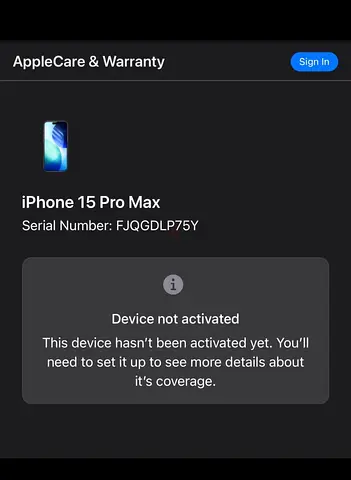 iPhone 15 Pro Max - Unactivated, Excellent Condition from Sharaf DG