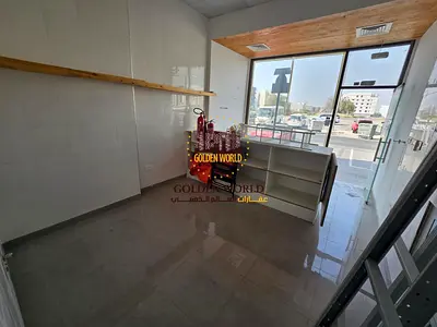 Commercial shop for rent in Al Zahia, Muwaileh, in a one-year-old building. Annual rent AED 40,000