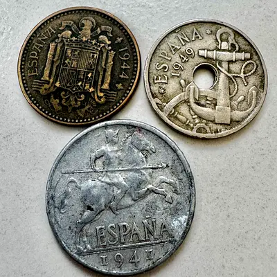 1941-1949 Spain Collection Set (old antique coins)