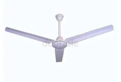 Basic White 3-Blade Ceiling Fan - Good Working Condition