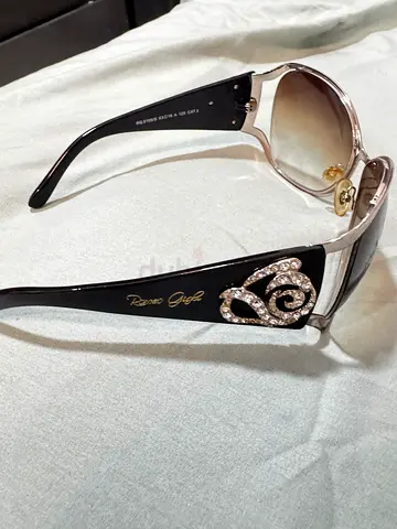 Romeo Gigli Oversized Sunglasses with Rhinestone Detail