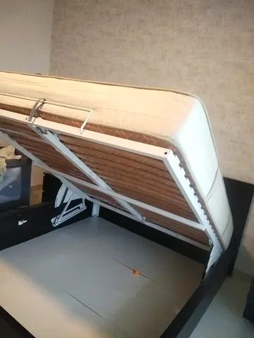 Ikea hydraulic bed frame With IKEA mattress excellent condition King size