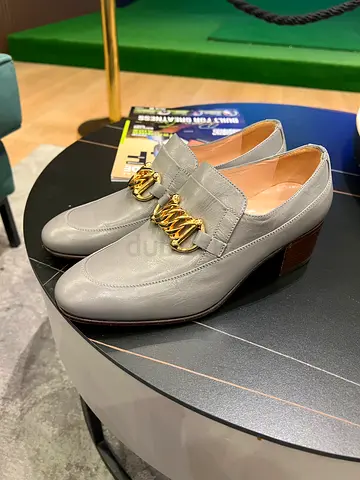 Gucci Ice Lolly Size 38 Leather gold Chain Loafers