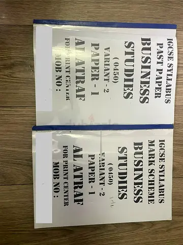 IGCSE Business Studies Past Papers (Al Atraf) - Two Booklets