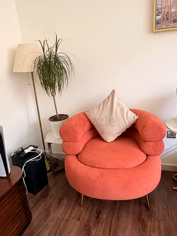 Modern dusty brown Upholstered Accent Armchair