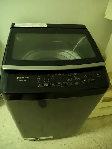 washing machine 8kg, heisence, top load, good condition