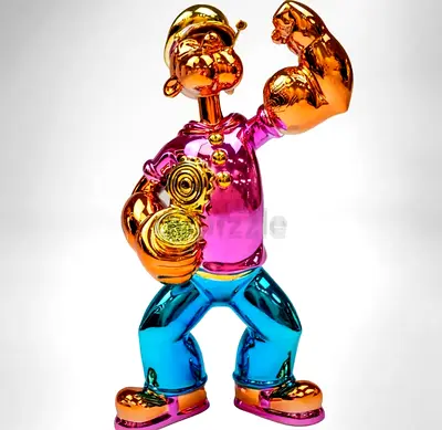 Chrome Popeye Figurine Collectible