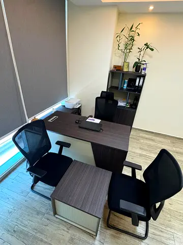 Fully Furnished Small Office Setup with Desk, Chairs and Storage - Ready to Use