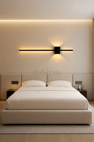 Modern Minimalist Bedroom Set with Integrated Lighting