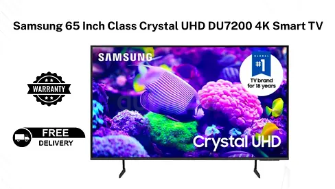 Samsung 65 Inch Class Crystal UHD DU7200 4K Smart TV