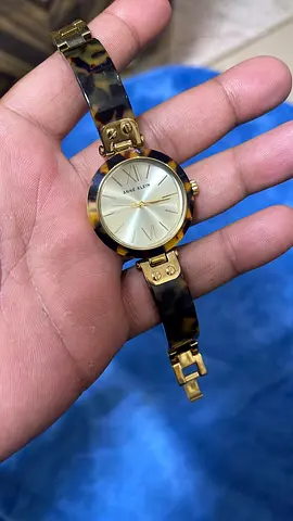 Anne Klein women's tortoiseshell link wristwatch - working condition