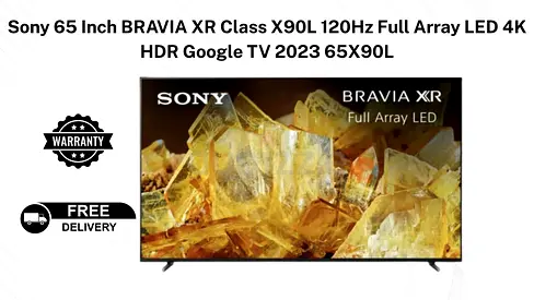 Sony 65 Inch BRAVIA XR Class X90L 120Hz Full Array LED 4K HDR Google TV 65X90L