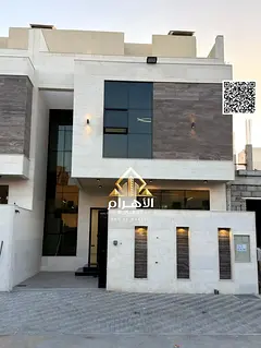 Luxury 5-bedroom master townhouse for sale in Al Helio, Ajman | Stone facade and large setback