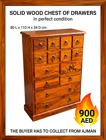 Solid wood chest of drawers