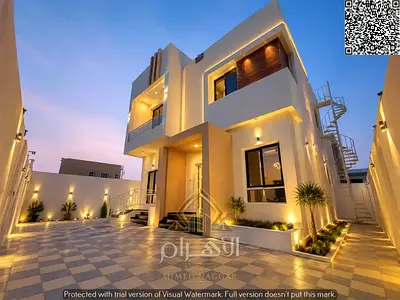 **Detached villa at a bargain price | Own a luxury villa in Al Yasmin, Ajman | 3 master bedrooms + maid's room + living room + majlis (G+1) | Ready to
