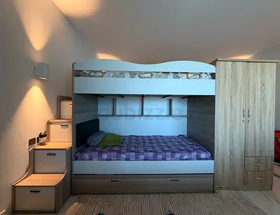 Bunk Bed with Stairs, Storage Drawers and Matching Wardrobe - Good Condition