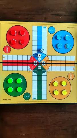 Classic Ludo Board Game with Dice and Tokens