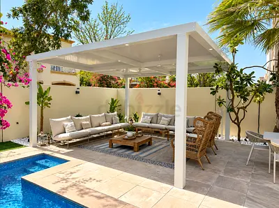 Aluminum Pergola Gazebo - Modern White Outdoor Canopy